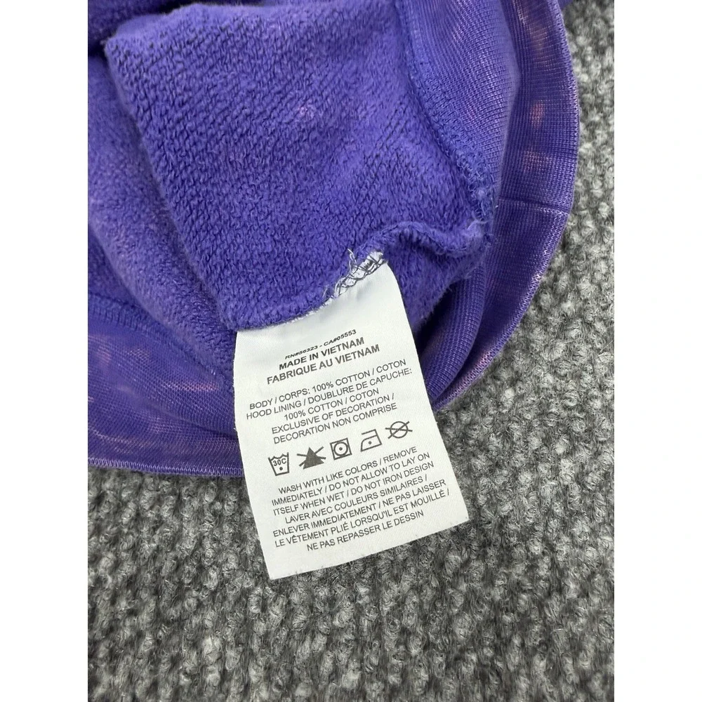 Jordan Nike Flight Fleece Pullover Hoodie Men's S Purple Acid Wash French Terry